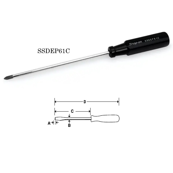 Snapon Hand Tools Flat Tip Electronic Thin Blade Screwdriver